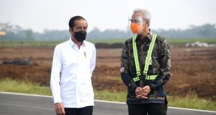 Gubernur Jawa Tengah Ganjar Pranowo saat mendampingi Presiden Joko Widodo
