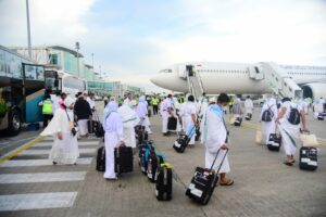 Keberangkaatan calon jemaah haji dari Bandara Sepinggan Balikpapan / inibalikpapan