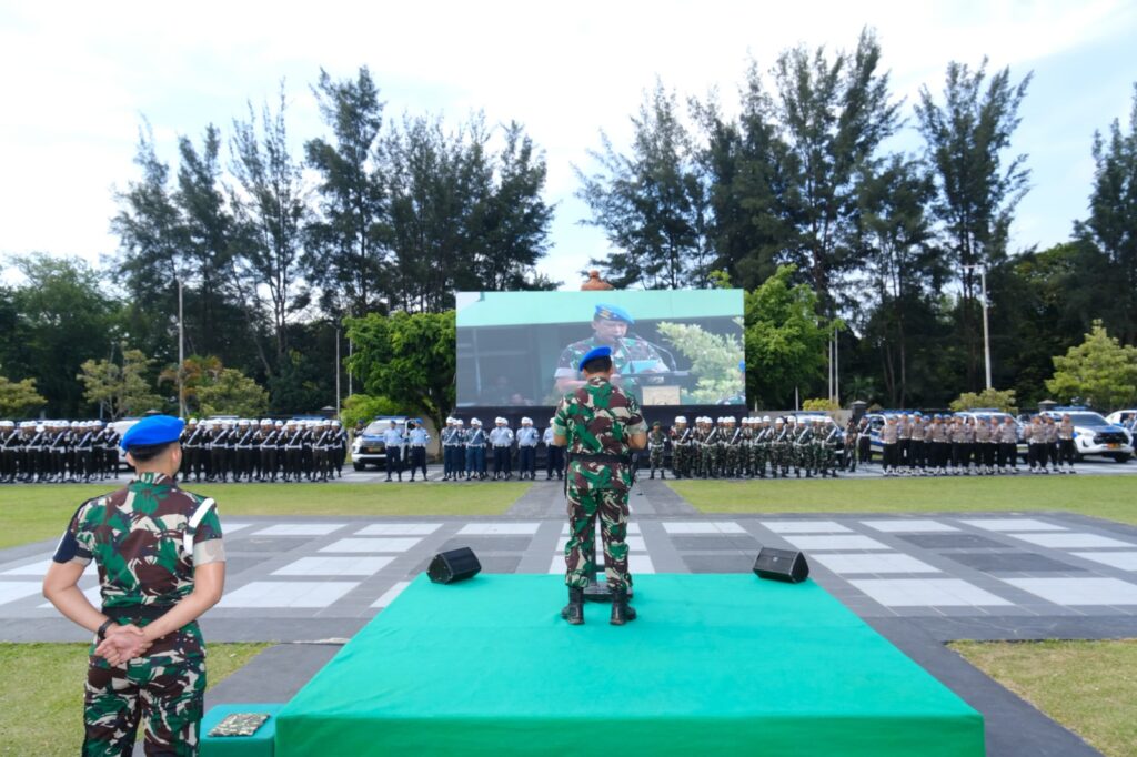 upacara Operasi Penegakan Ketertiban (Gaktib) dan Operasi Yustisi Polisi Militer di Lapangan Markas Kodam VI Mulawarman