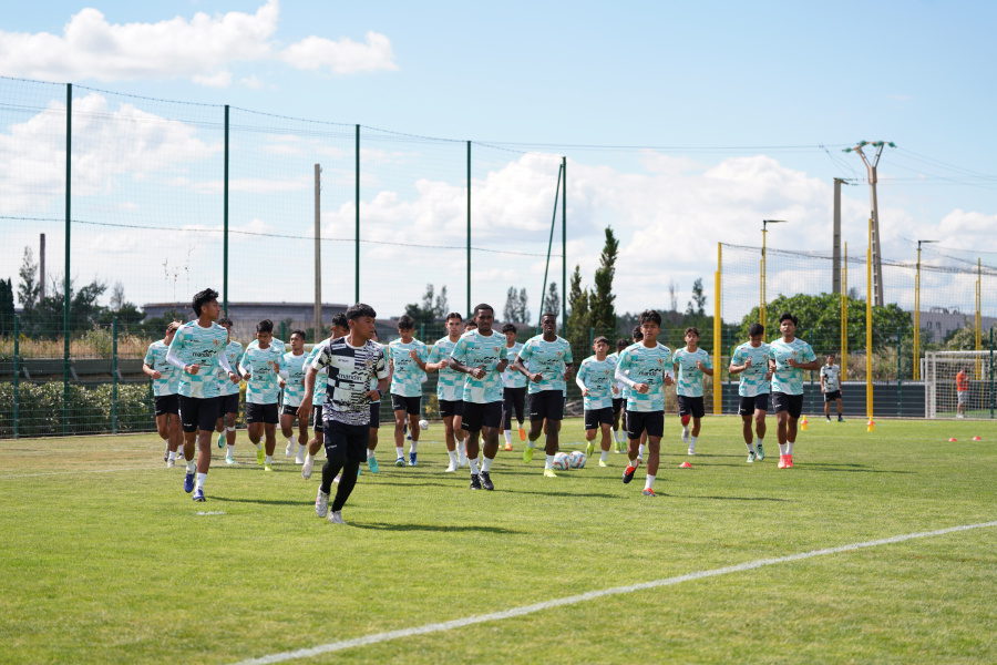Skuat Timnas U-20 Indonesia saat berlatih