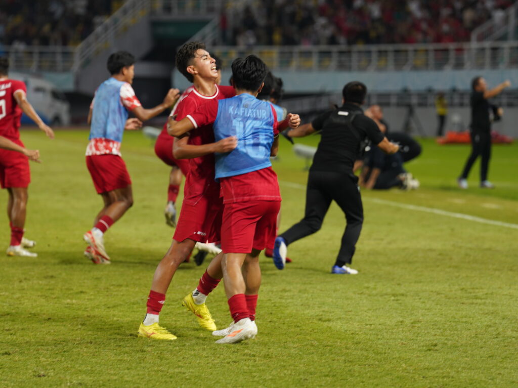 Welber Jardim saat meluapkan kegembiraan usai Timnas U-19 Indonesia lolos ke final Piala AFF setelah mengalahkan Malaysia 1-0 / PSSI