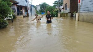 Titik banjir yang terjadi di Gang Beler Kelurahan Damai Balikpapan