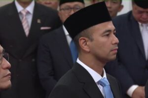 Rafi Ahmad Saat pelantikan / twitter