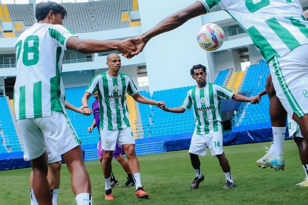 Pemain PSS Sleman latihan di Stadion Batakan Balikpapan / LIB