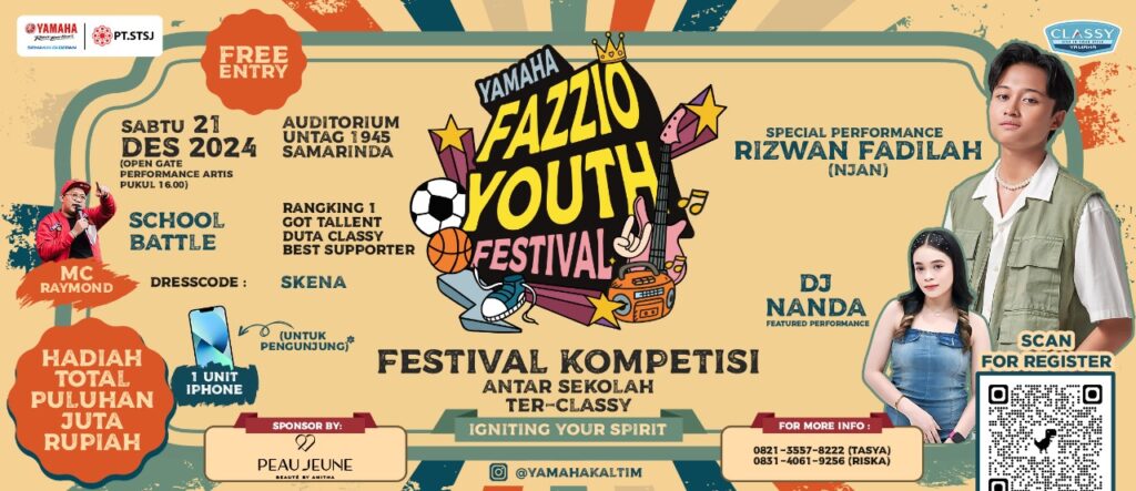 Oh My Drop & FVSTVLS Siap Menggebrak Panggung Puncak Fazzio Youth Festival 2025 di Solo