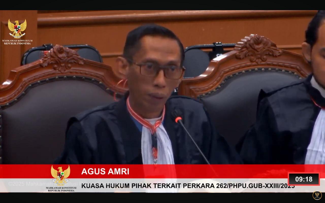 Ketua Tim Kuasa Hukum paslon Rudy-Seno, Agus Amri / YouTube