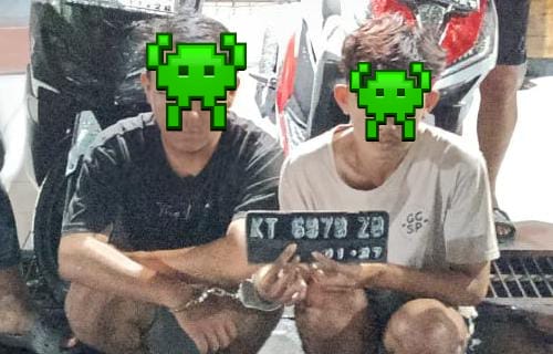 Dua orang pelaku curanmor yang diamankan Polsek Balikpapan Selatan