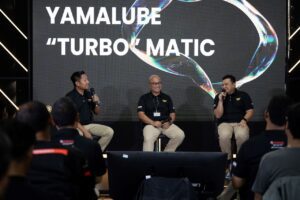 Peluncuran Yamalube “TURBO” Matic pada acara AEROX ALPHA Track Day, Rabu (15/1).