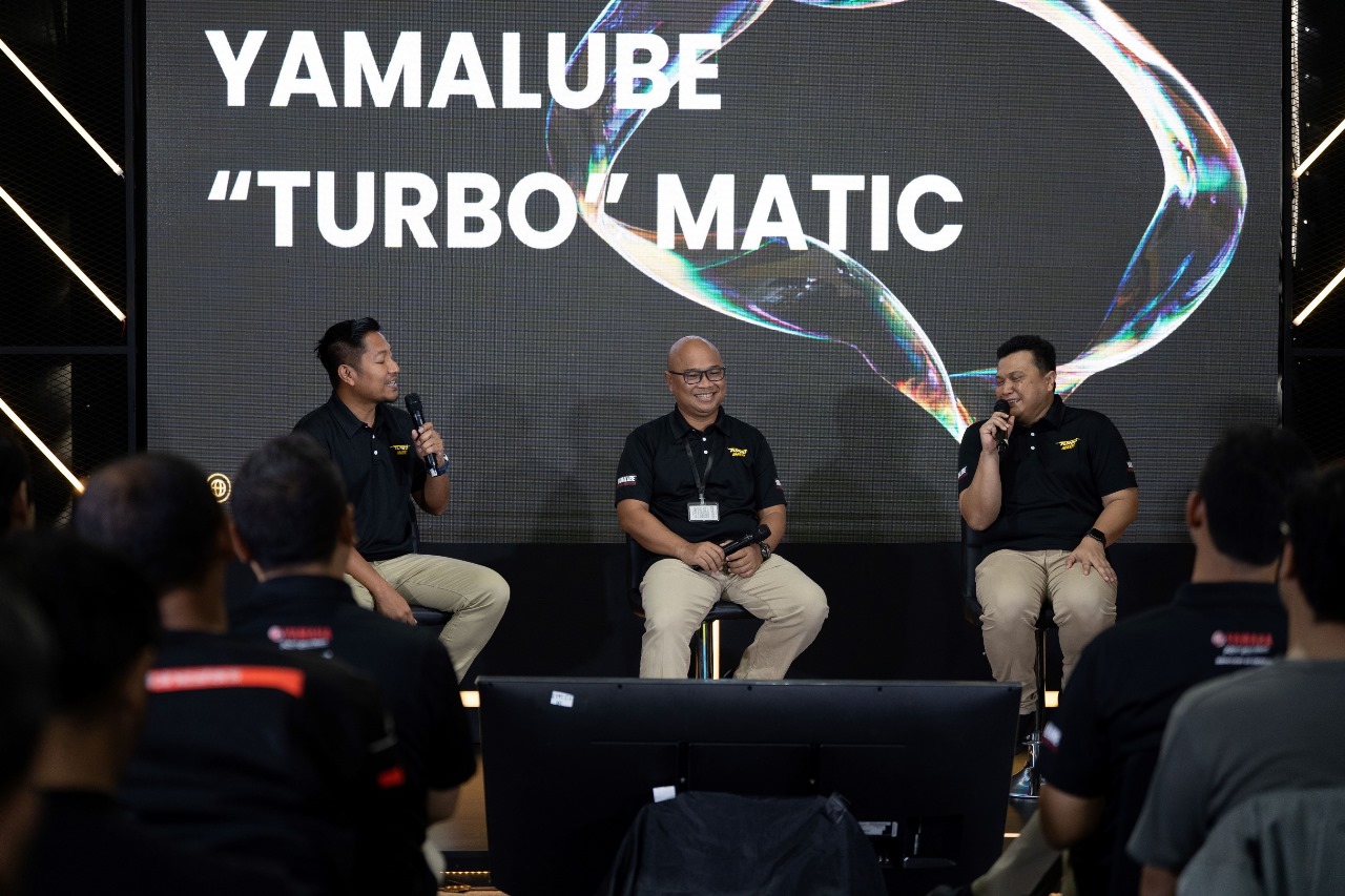 Peluncuran Yamalube “TURBO” Matic pada acara AEROX ALPHA Track Day, Rabu (15/1).