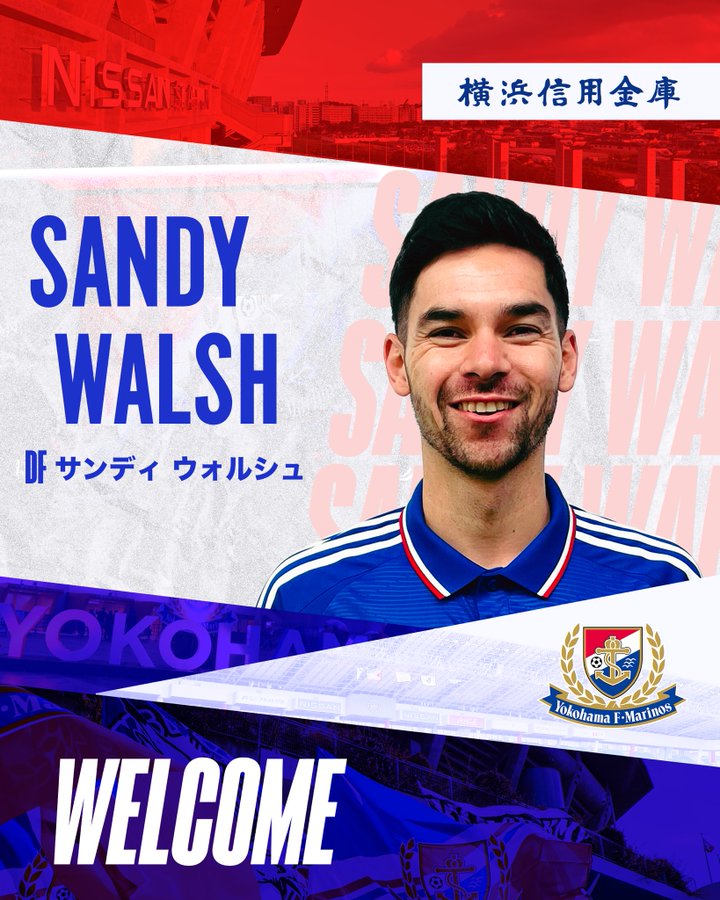 Yokohama F Marinos, secara resmi mengumumkan kedatangan Sandy Walsh / Yokohama F Marinos
