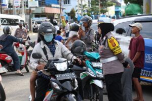 Razia kendaraan oleh Satlantas Polresta Balikpapan