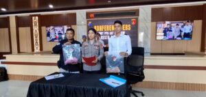 Barang bukti dan tersangka yang diamankan