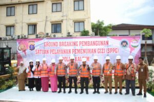 Groundbreaking pembangunan Satuan Pelayanan Pemenuhan Gizi (SPPG) di Kawasan Stal Kuda Balikpapan, Selasa (18/02/25)