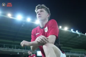 Ole Romeny saat menjalani latihan perdana bersama Timnas Indonesia / PSSI