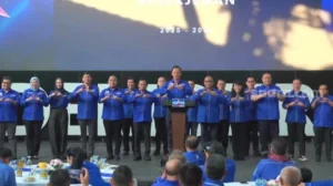 AHY Umumkan Struktur Baru DPP Partai Demokrat 2025-2030. (Suara.com/Novian)