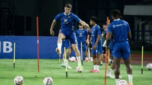 Pemain Persib Bandung menggelar latihan / LIB