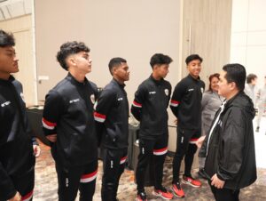 Ketua Umum PSSI, Erick Thohir saat melepas Timnas U-17 Indonesia