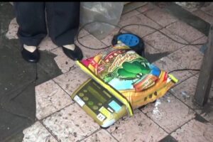 Beras kemasan merk Tiga Mangga yang disita karena tak sesuai takaran