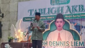 Tabligh Akbar dan Halal Bi Halal Pemerintah Kabupaten Kutai Kartanegara di Masjid Agung Sultan Sulaiman, Tenggarong, Sabtu malam (19/04/2025) / IST