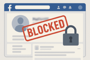 Ilustrasi grup facebook yang di blokir / inibalikpapan
