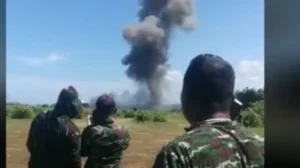 Sebanyak 13 orang meninggal dunia akibat peledakan amunisi kedaluwarsa di Desa Sagara, Cibalong, Kabupaten Garut, Jawa Barat, Senin (12/5/2025). (tangkap