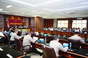 Rapim persiapan pengamanan Pemungutan Suara Ulang (PSU) di Kabupaten Mahakam Ulu. / Polda Kaltim