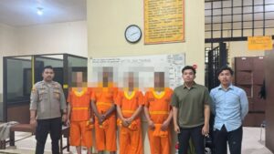 Empat pelaku yang diamankan / Polda Kaltim