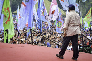 Presiden Prabowo Subianto menghadiri langsung acara peringatan Hari Buruh Internasional yang digelar di kawasan Monumen Nasional (Monas), Jakarta, pada Kamis, 1 Mei 2025. (Foto: BPMI Setpres)