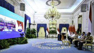 Peresmian dilakukan secara hybrid oleh Presiden Prabowo Subianto dari Istana Merdeka, Jakarta, dan disiarkan langsung dari lokasi lapangan migas, Jumat 16 Mei 2025 / Setpres