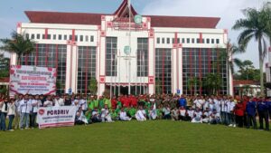 Apel Peringatan May Day Internasional 2025 di halaman Kantor Bupati Kukar, Kamis (1/5/2025).