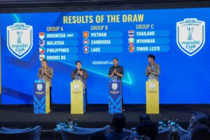 Ketua Umum PSSI Erick Thohir saat drawing Piala AFF U-23 di Bali / PSSI