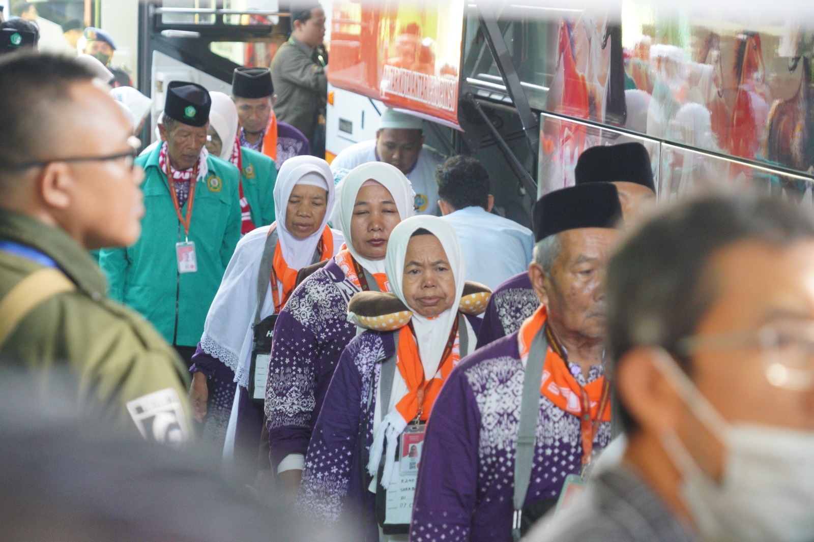 18 kloter jemaah dari sembilan embarkasi mulai memasuki asrama / Kemenag