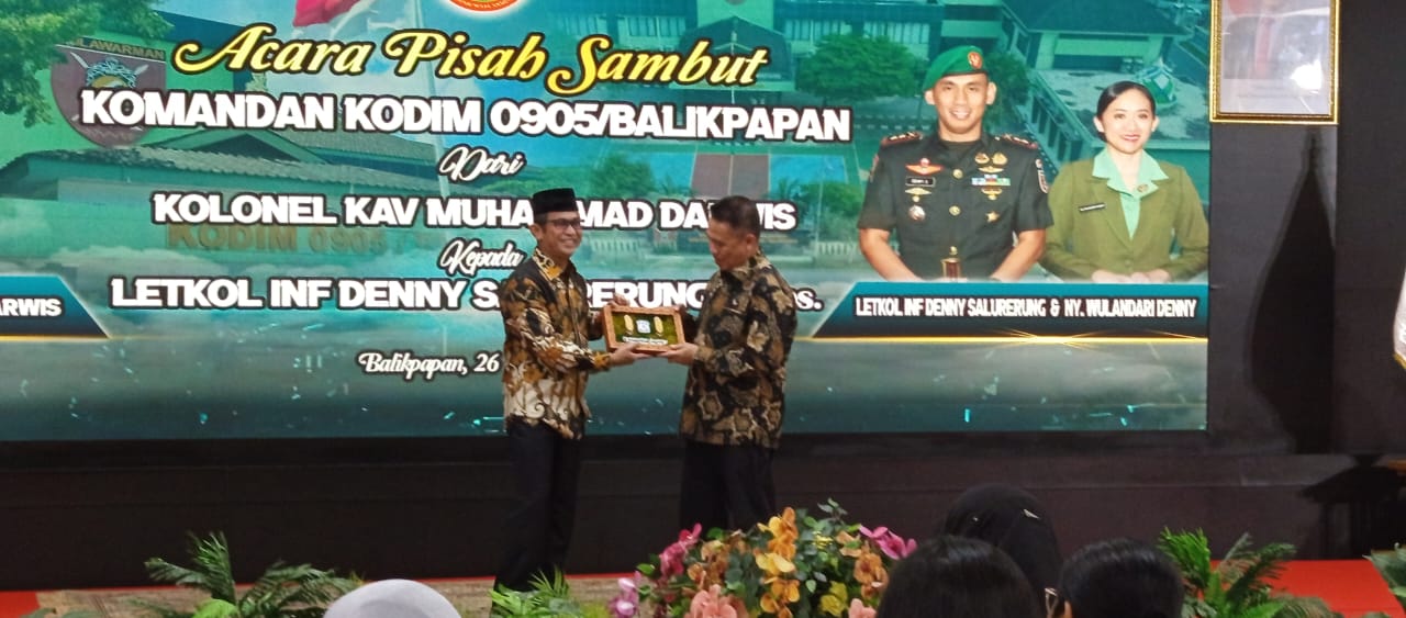 Acara pisah sambut Dandim 0905 Balikpapan yang digelar di Aula Kantor Wali Kota, Kamis malam (26/6/2025).