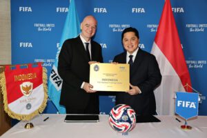 Presiden FIFA Gianni Infantino dan Ketua umum PSSI Erick Thohir / PSSI