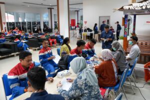 PT Kilang Pertamina Balikpapan (KPB) bareng PMI Balikpapan kembali menggelar aksi donor darah, Selasa (18/6/2025).