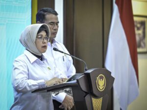 Kepala Badan Pusat Statistik (BPS) Amalia Adininggar Widyasanti, menyampaikan keterangan pers kepada awak media usai rapat terbatas bersama Presiden Prabowo di Istana Merdeka, Jakarta, Senin, 2 Juni 2025. (Foto: BPMI Setpres)