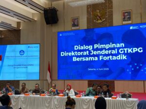 Dirjen GTK-PG, Nunuk Suryani, dalam Dialog Pimpinan Direktorat Jendral GTKPG bersama media (Foto: Pasha Yudha Ernowo Infopublik.id)