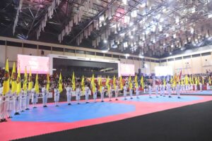 dalam Turnamen 2nd East Borneo International Taekwondo Championship 2025 yang resmi dibuka di GOR Segiri, Samarinda / Pemprov Kaltim