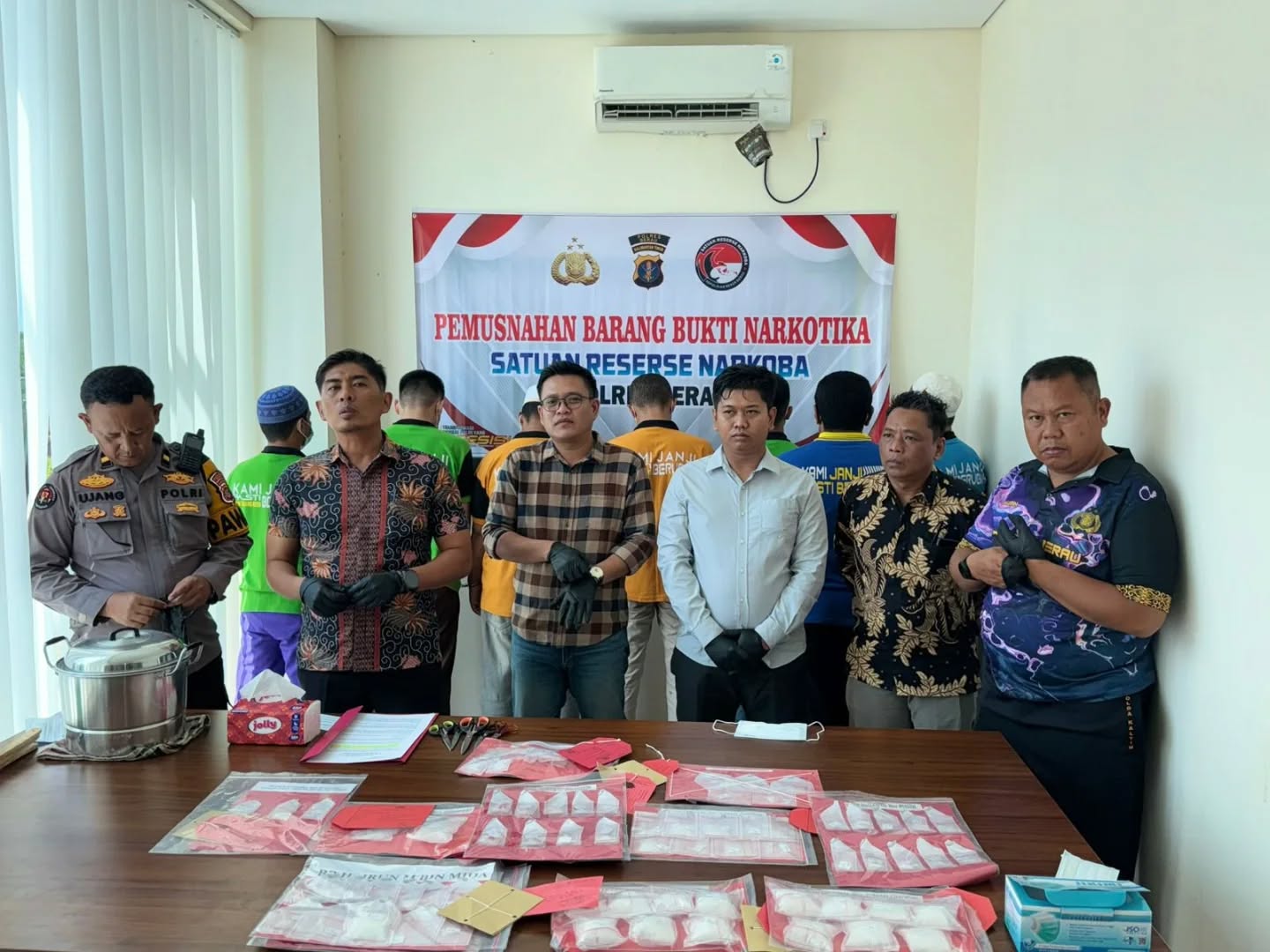 Barang bukti sabu yang dimusnahkan Polres Berau / Polda Kaltim