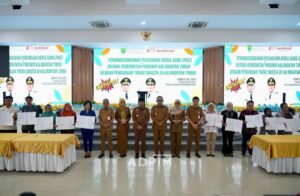 Penandatanganan Perjanjian Kerja Sama (PKS) dengan 45 Perguruan Tinggi Swasta (PTS) se-Kaltim di Gedung Olah Bebaya, Senin, 7 Juli 2025. / Pemprov Kaltim