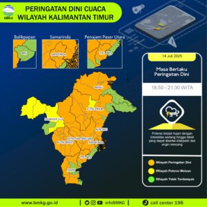 Cuaca di Ballikpapan dan Kaltim /twitter BMKG