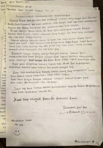 Surat dari Erni:, pelajar Sekolah Rakyat /Sekkab
