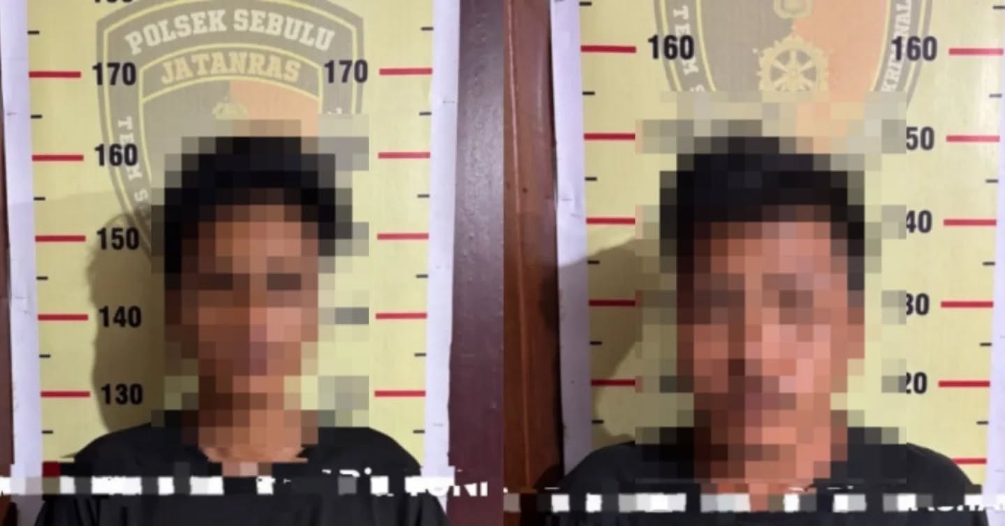 Dua pelaku curanmor yang diamankan Polsek Sebulu Kukar / Polda Kukar