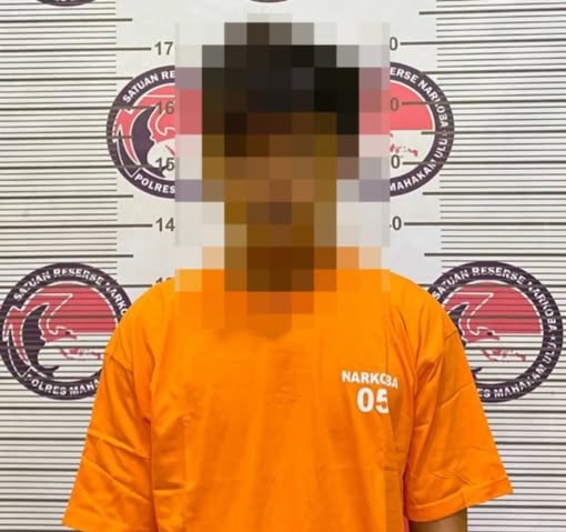 Pelaku yang diamankan Polres Mahulu / Polda Kaltim