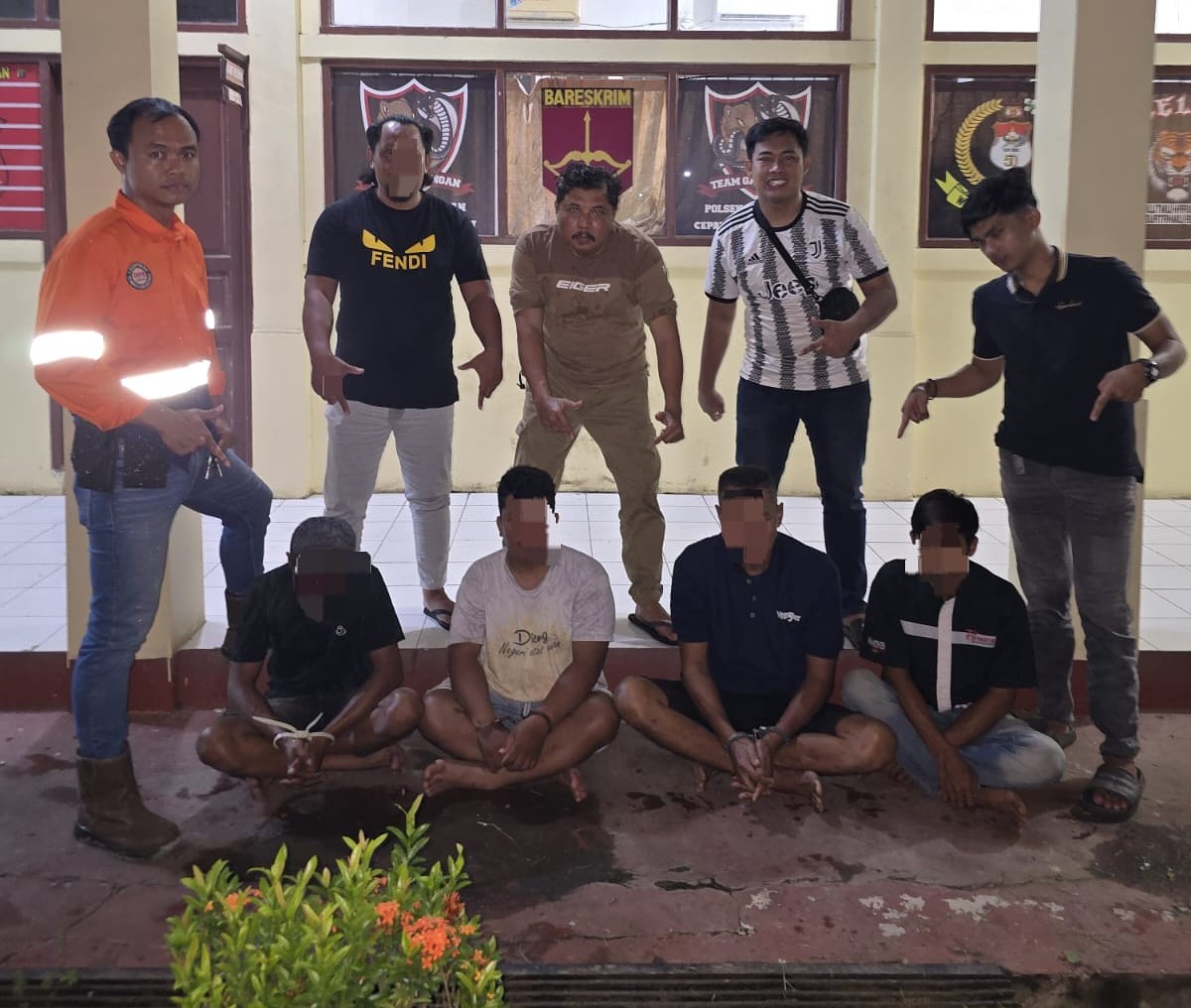 Para pelaku yang berhasil diamankan / Polda Kaltim