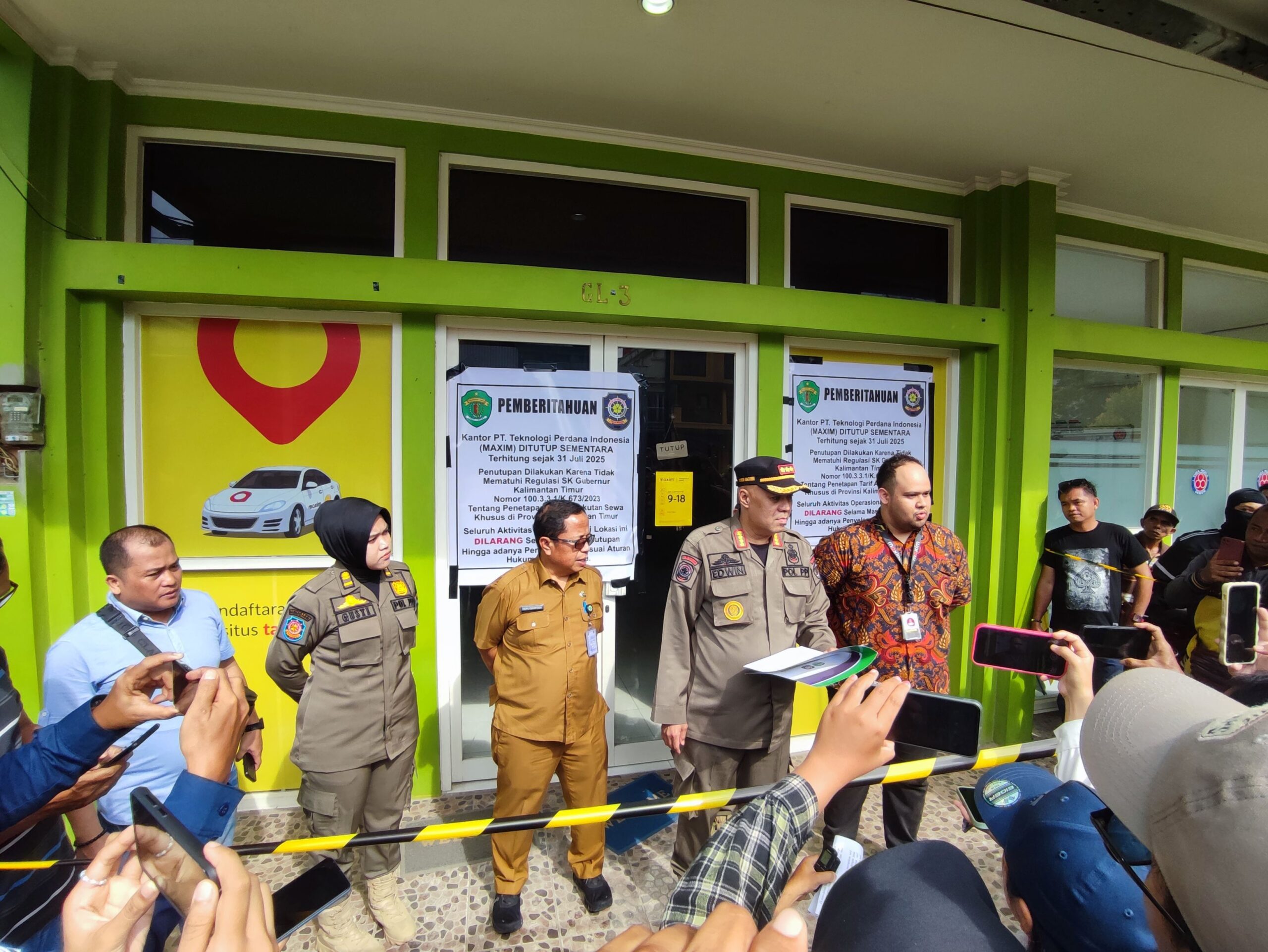 Kantor operasional Maxim Samarinda di Jalan DI Panjaitan akhirnya kembali beroperasi pada Senin, 4 Agustus 2025, usai sebelumnya disegel oleh Satpol PP Provinsi Kaltim pada 31 Juli 2025 / Pemprov Kaltim