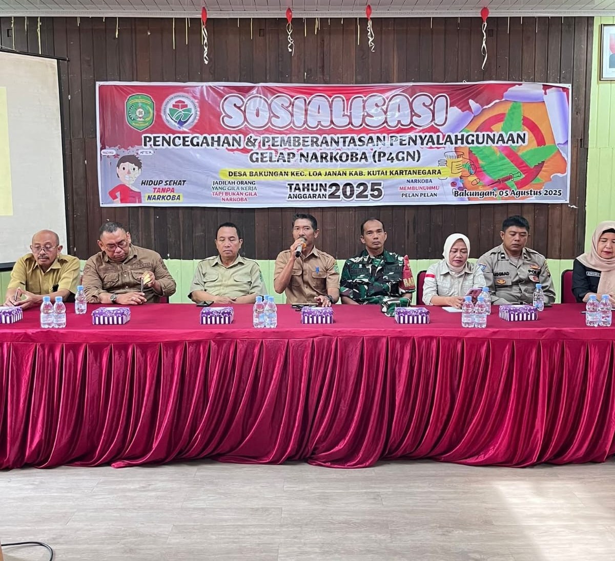 Desa Bakungan, Kecamatan Loa Janan, Kabupaten Kutai Kartanegara, menggelar sosialisasi Pencegahan dan Pemberantasan Penyalahgunaan dan Peredaran Gelap Narkoba (P4GN)