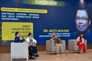 Wakil Ketua MPR RI Eddy Soeparno dalam diskusi bertajuk “Kontribusi Diaspora Indonesia dan Upaya Pembentukan Badan Kediasporaan” di kawasan IKN, Jumat (1/8/2025), yang menjadi bagian dari Congress of Indonesian Diaspora (CID) ke-8 / Humas Otorita IKN