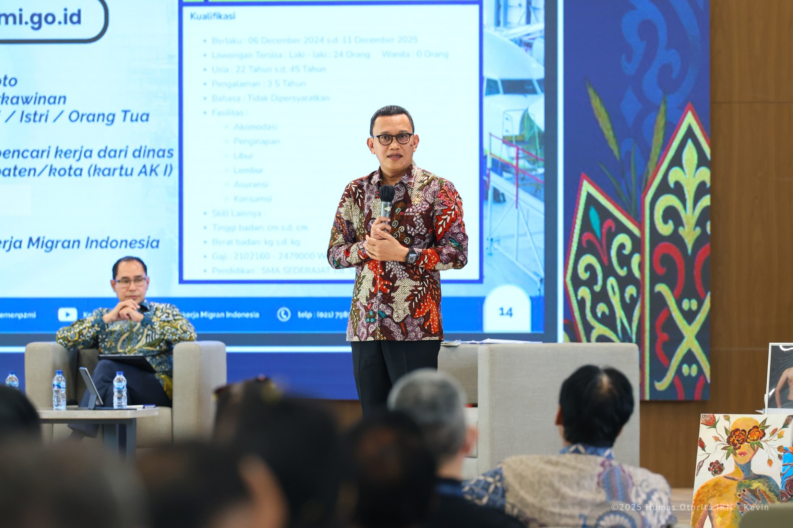 Menteri Perlindungan Pekerja Migran, Abdul Kadir Karding, turut hadir sebagai narasumber dalam diskusi bertajuk Migrasi yang Efektif untuk Pekerja Migran Indonesia pada Jumat (01/08/2025) . Humas Otorita IKN