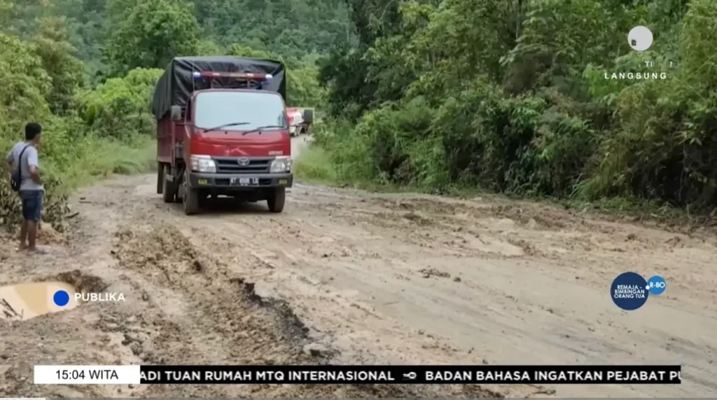 Jalan menuju Mahakam Ulu yang tak layak / Pemprov Kaltim